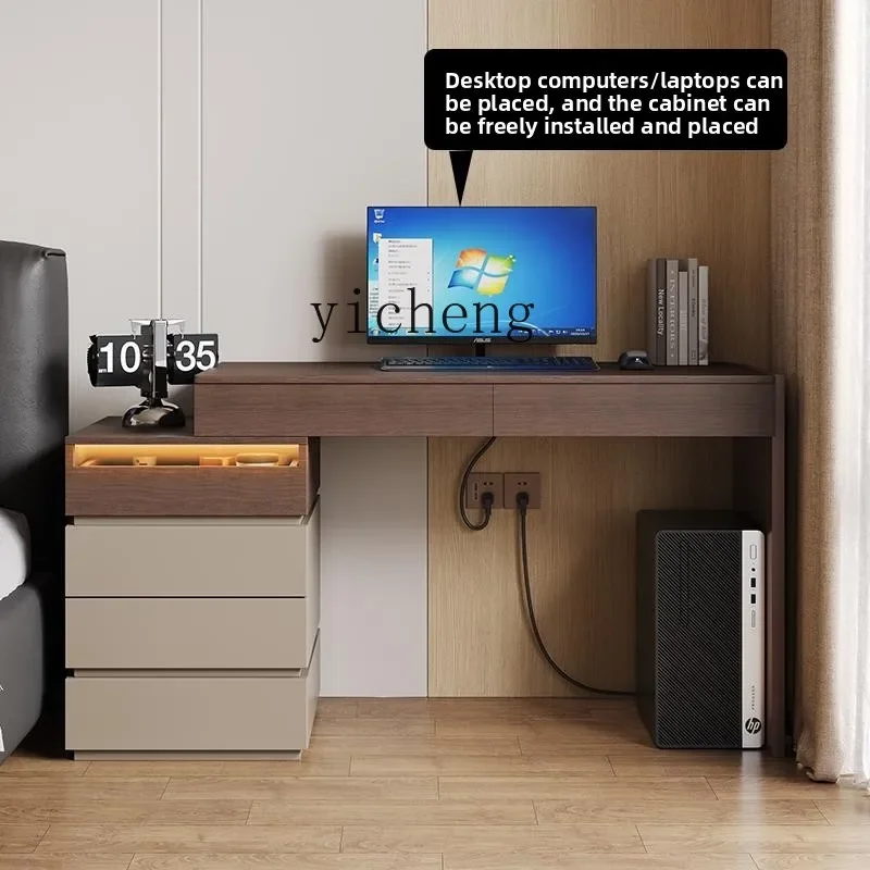 

minimalist desk dresser bedside table integrated study table stretchable computer desk home accessories