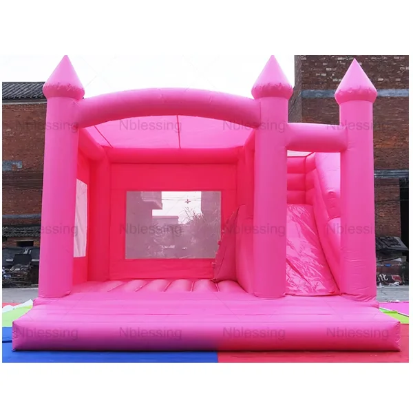 

Custom Color Inflatable Bounce Castle Party High Quality Pink Wedding Bouncer House Slide Combo Bouncy
