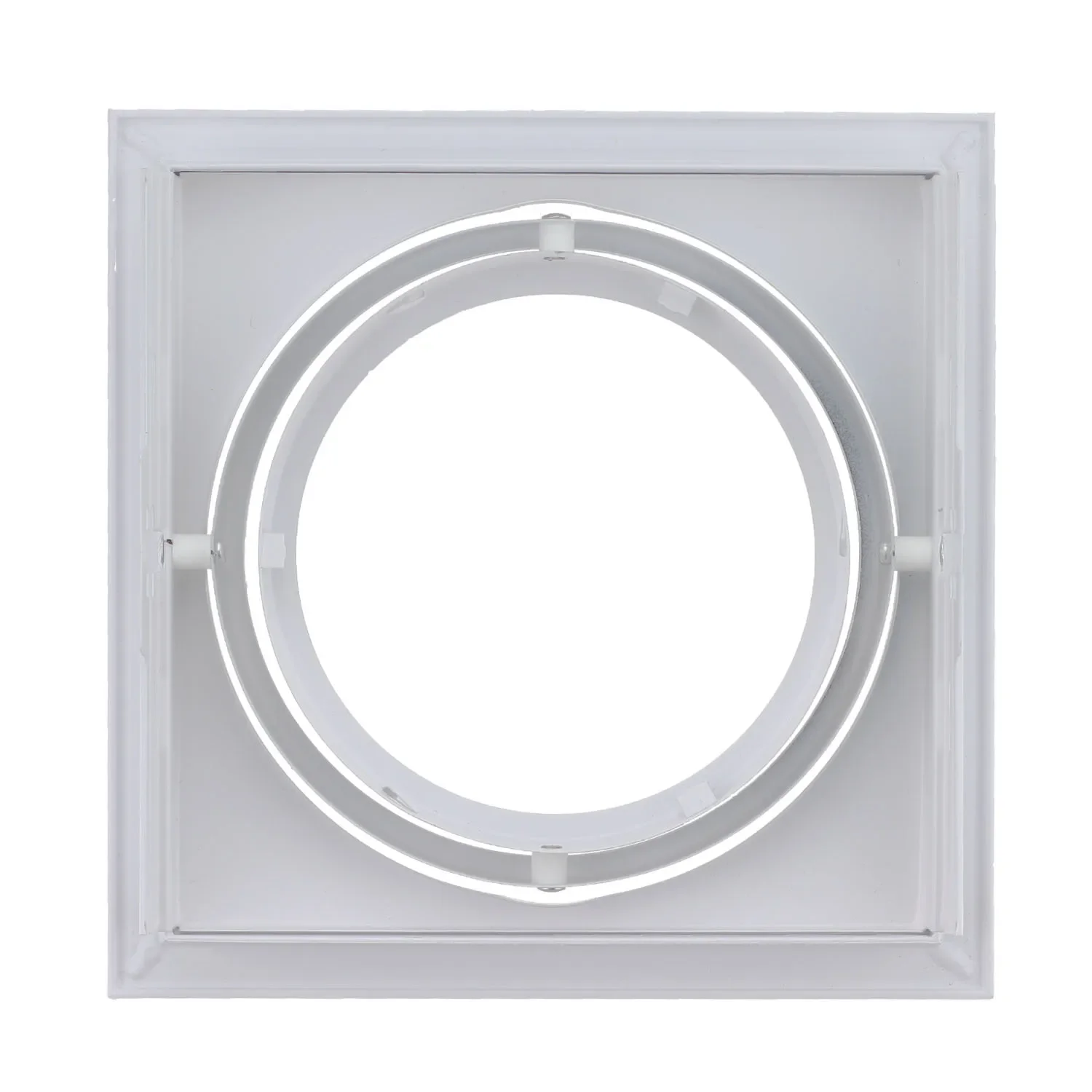 Spot Lumineux Encastrable Noir et Carré avec Cadre de Montage, Luminaire de Plafond, AR111