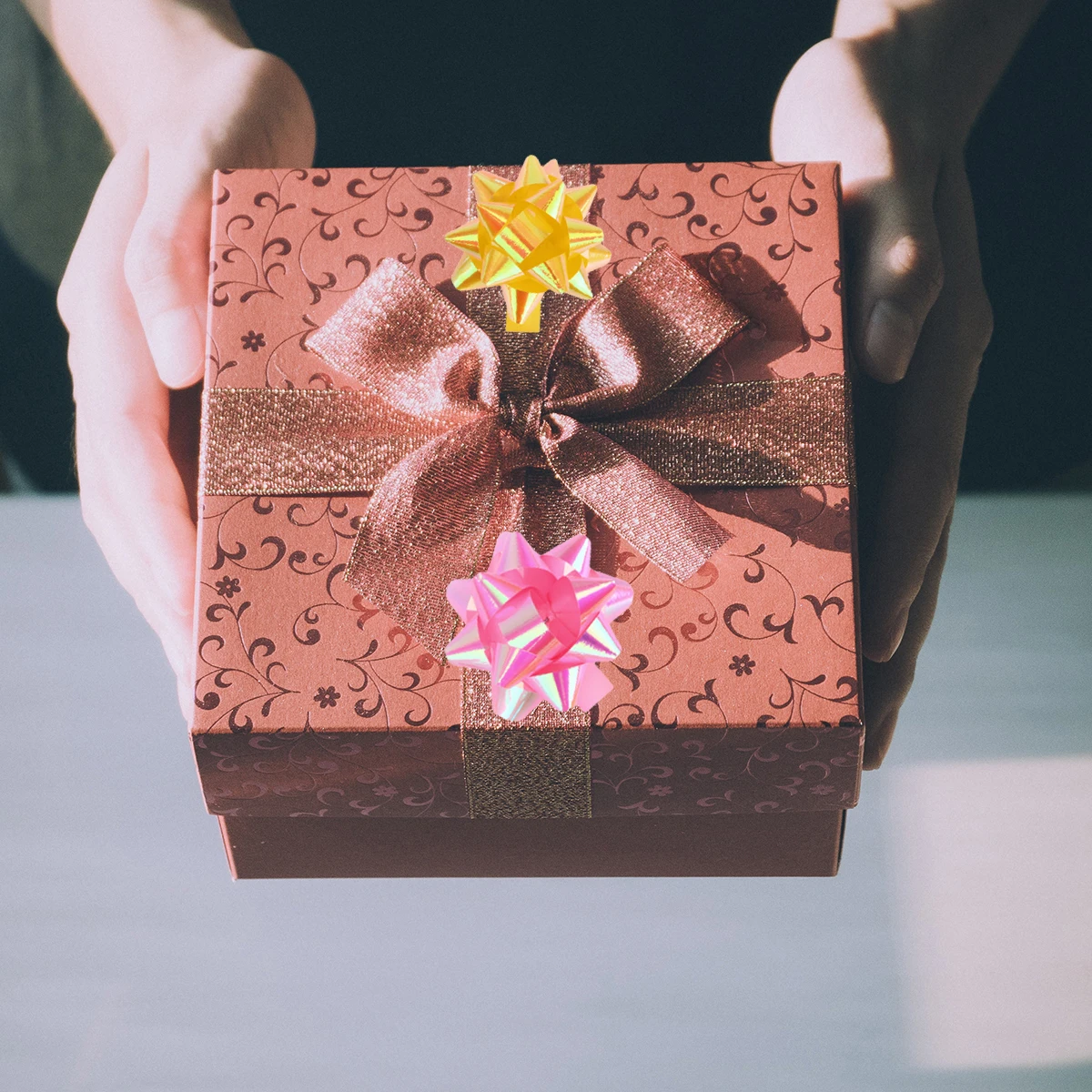 

100Pcs Gift Box Wrapping Ribbon Star Flower Pull Decoration Party Festival Gift Case Ornament Mixed Color Decorative Pull Flower