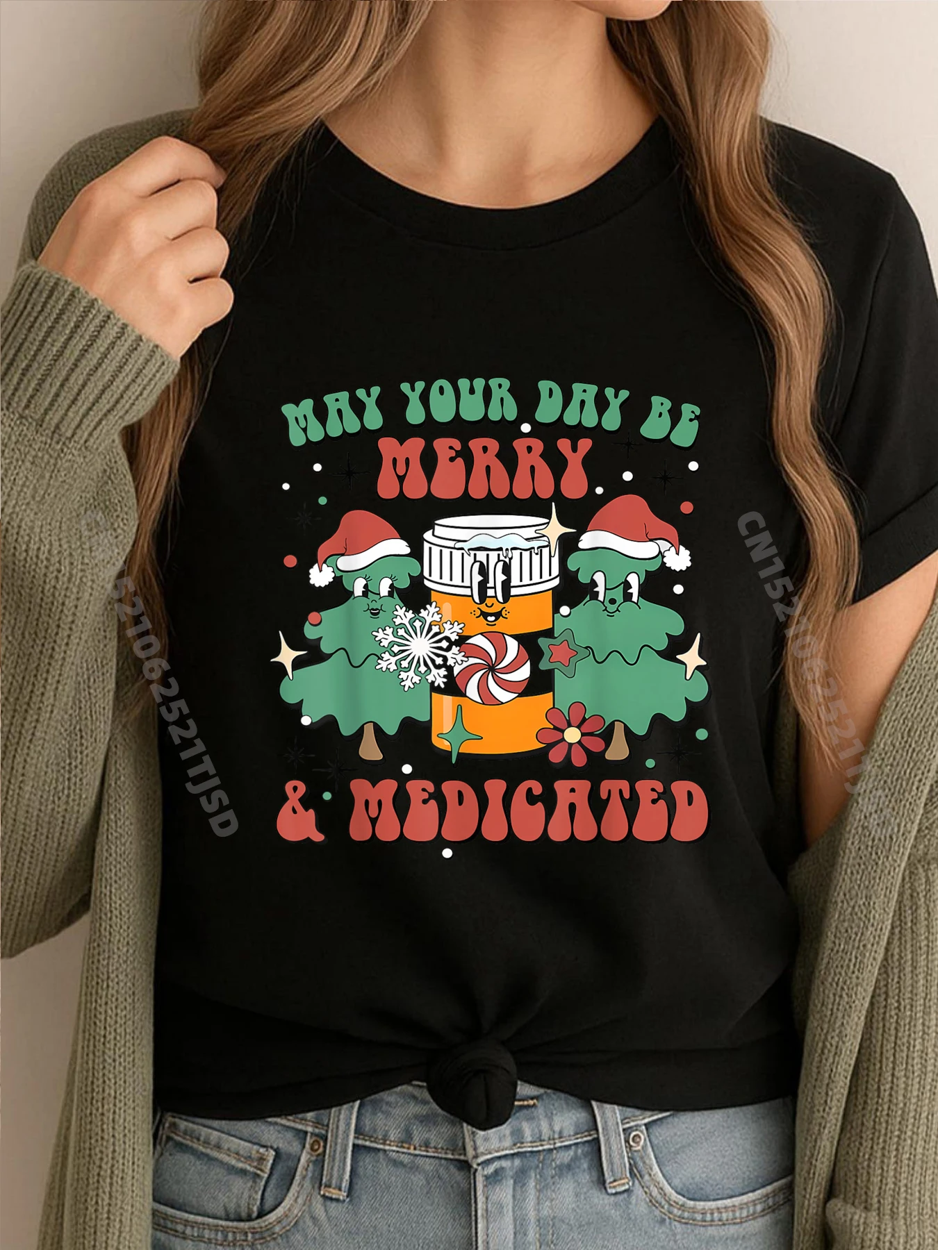 

Веселая медицинская крутая медсестра Рождественская елка Camisas Basicas Hombre футболка с короткими рукавами мытая футболка в стиле панк