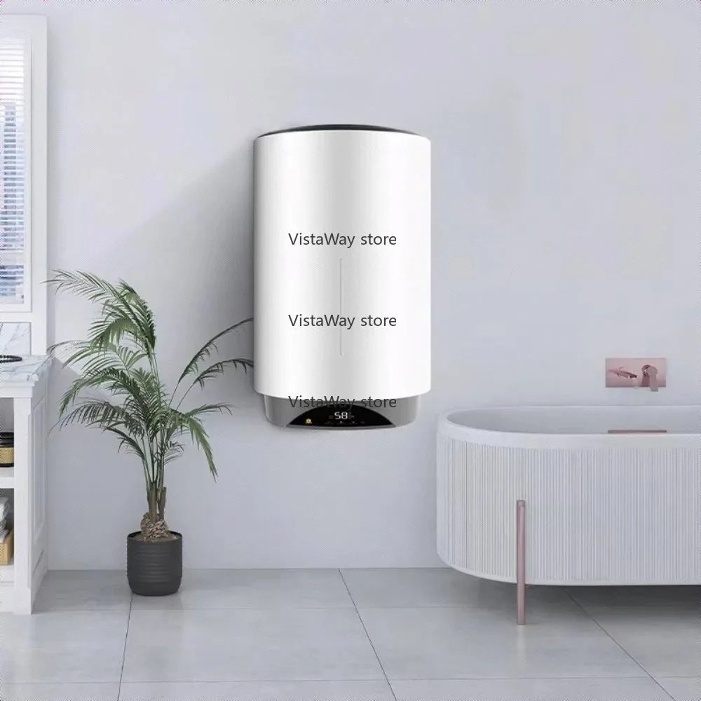 Moda atractiva nuevo diseño hogar 30 50 80 litros pantalla Digital esmalte de pared inteligente Wifi tanque almacenamiento calentador de agua eléctrico