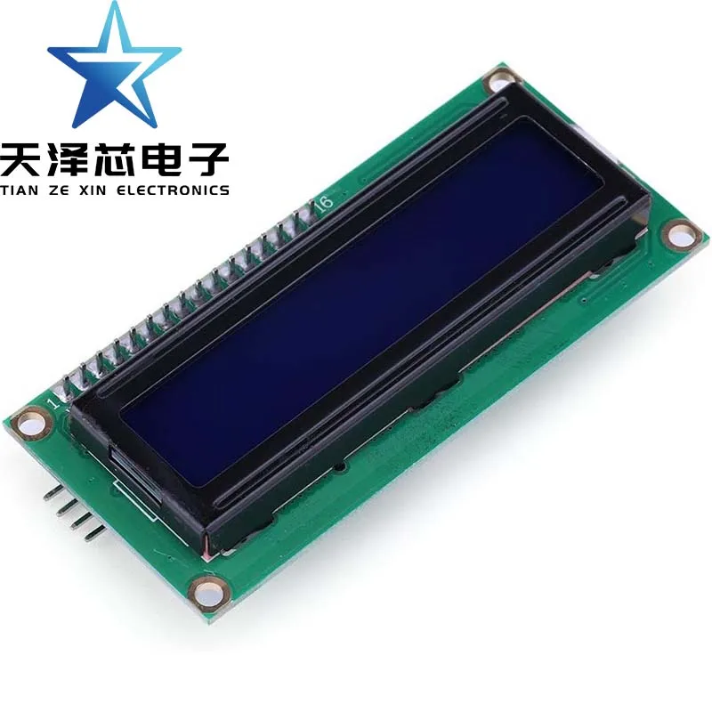 Módulo de tela LCD Lcd1602A, tela azul com o módulo atrás, tela amarela e verde, Iic, I2C, 1602