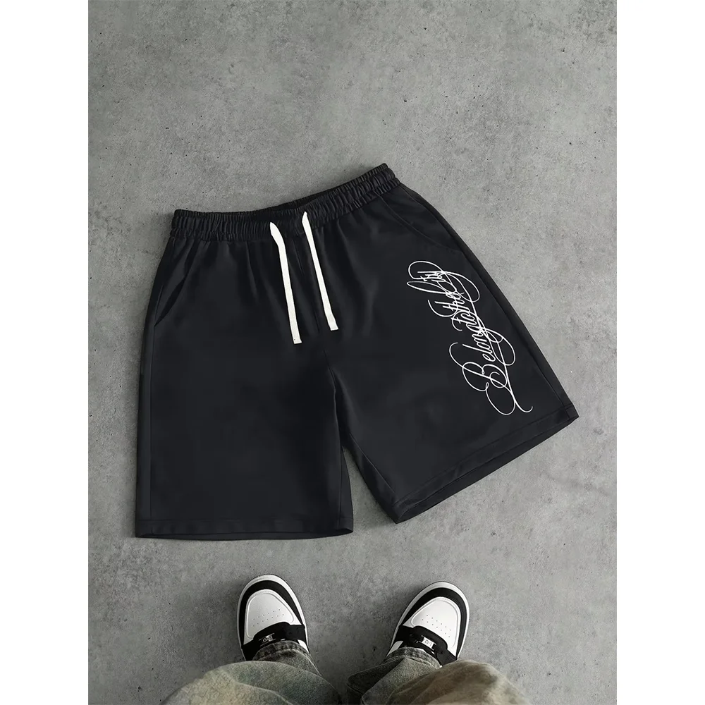 Unisex Y2K Harajuku Street Fashion Loose Beach Shorts Sommer Freizeit Sport Slow Running Basketballhose für Männer und Frauen – Detail 2