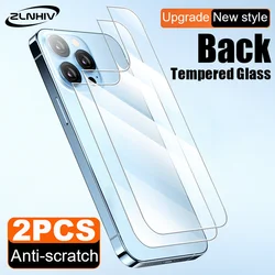 2pcs Glass smartphone Back Film protective film for iphone 16 Pro Max tempered glass 15 14 Plus phone screen protector 13 12 11