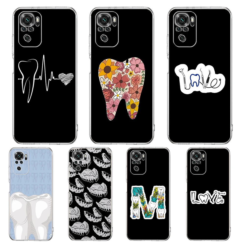 Dentist Dental Dent Teeth Phone Case For Xiaomi Redmi Note 14 13 12 5G 9S 9 10 11 Pro Plus 4G 9T 14C 13C 12C 10C 9C 9A Cover