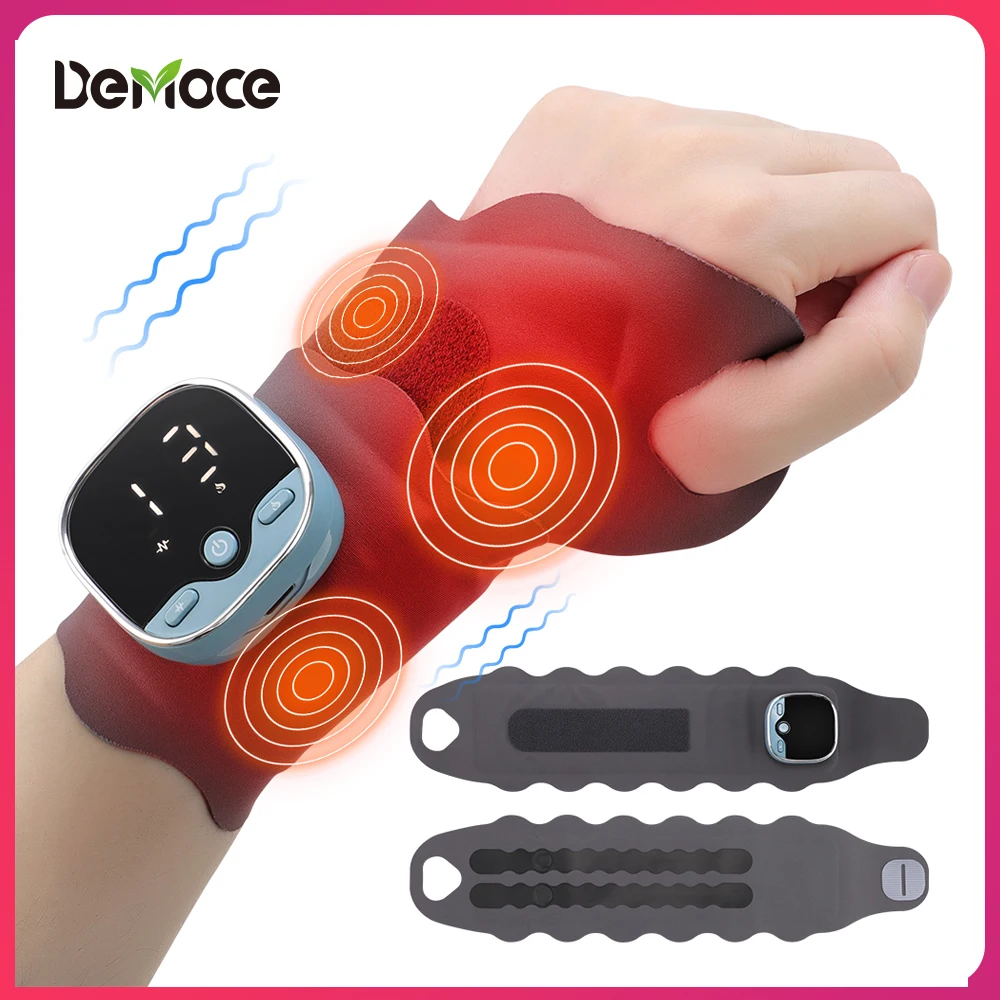 

Electric Heating Wrist Guard Vibration Massage 9 Levels Hot Compress Wrist Brace Protector Wrap Rechargeable Heating Wristband