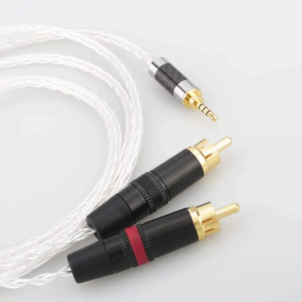 Audiocrast HC022 Hifi 2.5mm TRRS Balanced to 2 RCA Male Cable For Astell&Kern AK100II,AK120II,AK240, AK380,AK320,DP-X1