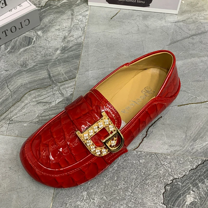 Women Flat Shoes luxury shoes women Loafers Moccasins Fashion Summer patent Leather Flats Casual Zapatos Mujer Plus Size
