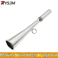 AD Foghorn-cuerno antiniebla de acero inoxidable para barco, cuerno de niebla de mano con boquilla extraíble para yate, seguridad marina