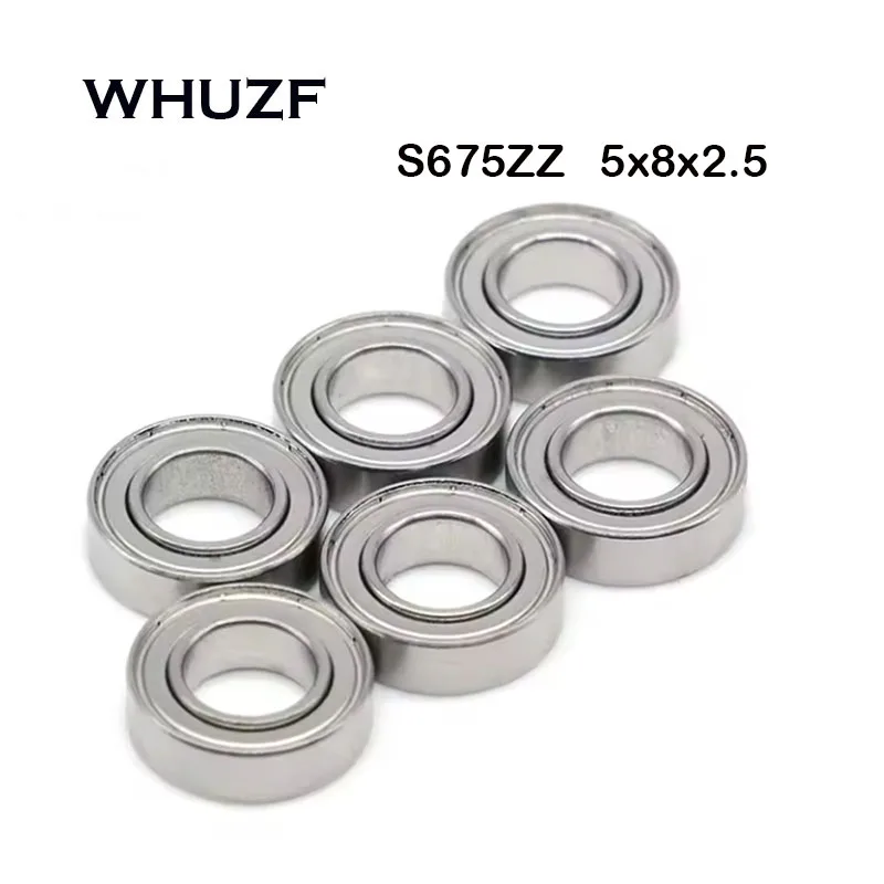 

подшипник 10Pcs S675ZZ Bearing 5x8x2.5mm S675ZZ ABEC-7 Stainless Steel Deep Groove Ball Bearing Miniature 베어링