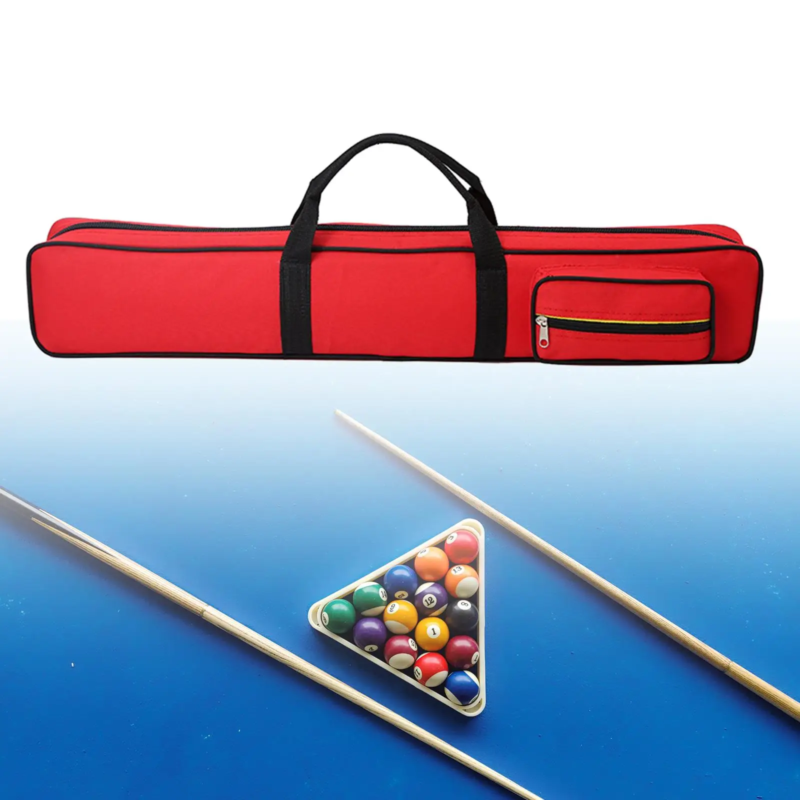 Billiards Pool Cue Case Billiard Sticks Carrying Case 1/2 Cue Cases Dustproof Billiard Rod Storage Bag Protective Pouch