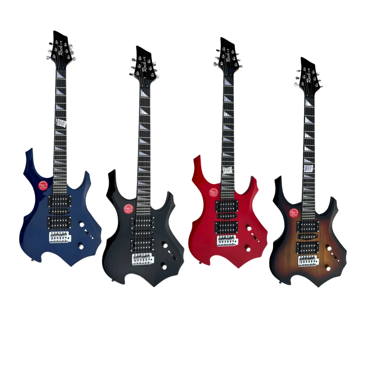Factory Wholesale Maple Shaped Flame Electric Guitar 6 Strings Double Shake Beginner Universal Rock Professional Grade