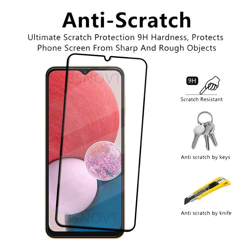 1/2/3/4PCS per Samsung A13 Glass Samsung Galaxy A13 vetro temperato protettivo Full Cover colla 9H HD Screen Protector Samsung A13