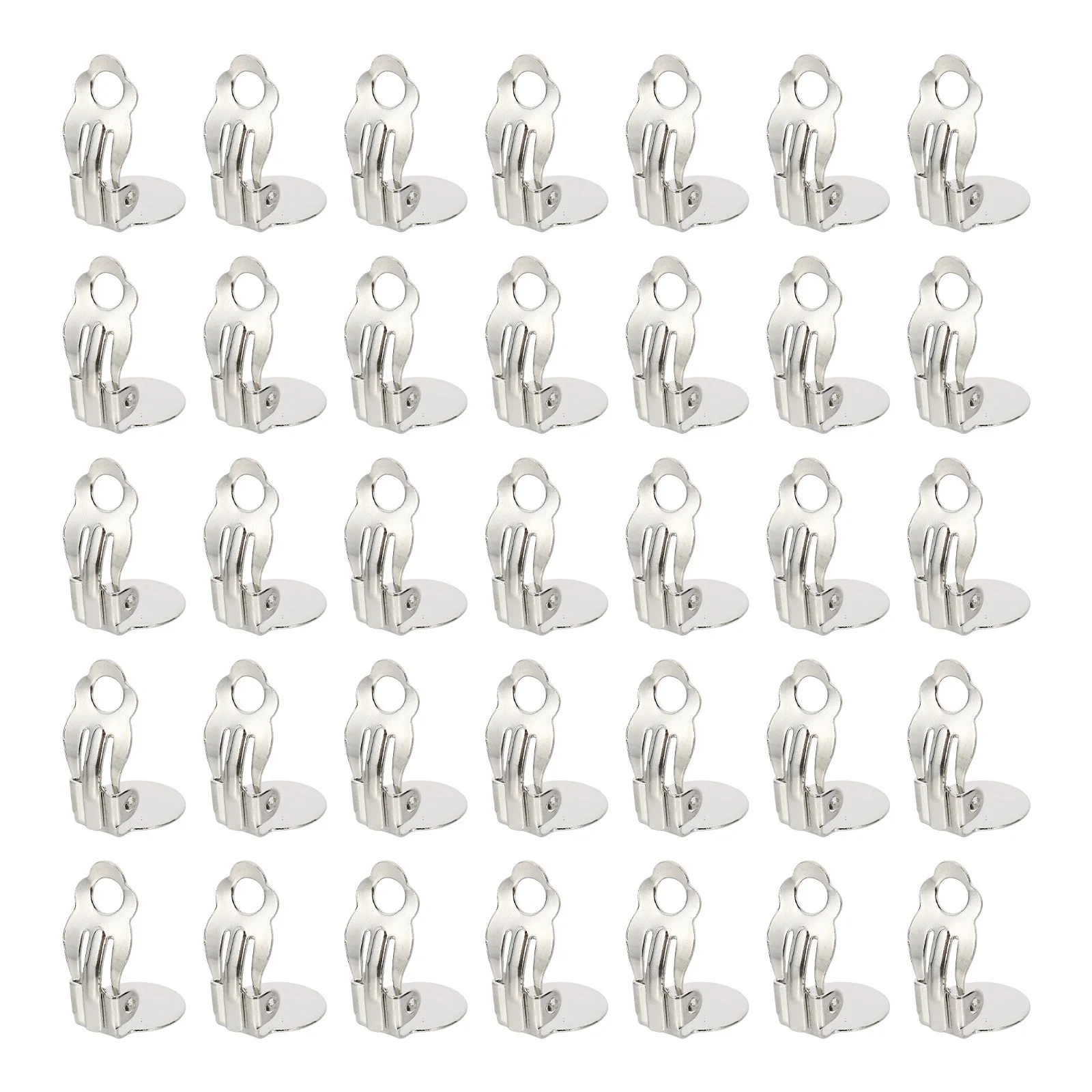 

100Pcs Ear Clip Eco-Friendly Non Pierced Earrings DIY Earring Making Findings Jewelry Accessory Non-Painful Clip on Earrings