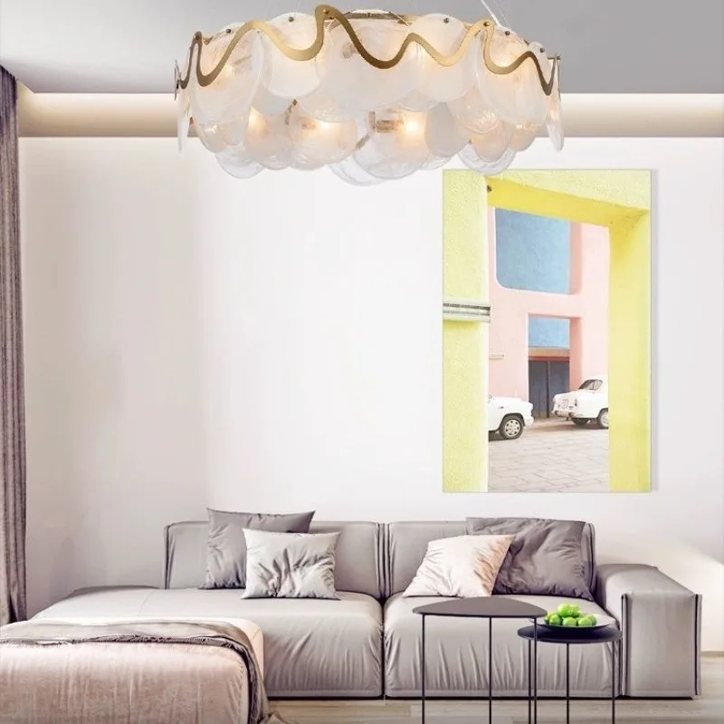 

Nordic Modern Dining Room Luxury Straight E14 Led Pendant Light Creative Glass Lustre Gold Iron Pendant Lampluminarias Lighting