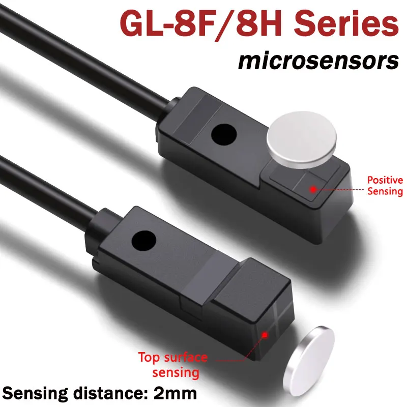 GL-8F/8H Series Miniature Square Proximity Switch Sensor Normally Open/Normal Closed Metal Sensor Switch 36V 3-Wire Inductive
