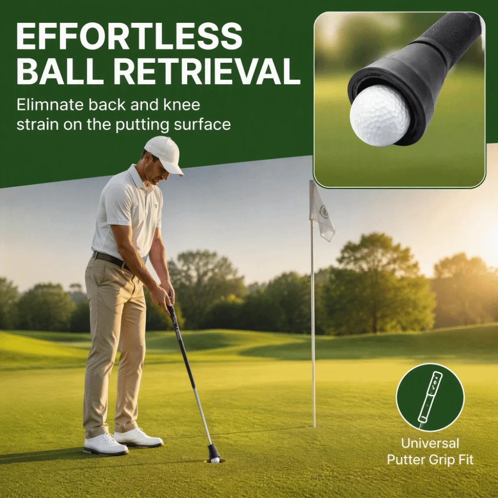 Handy Rubber Golf Ball Claw Black Portable Ball Pick Up Cup Golf Ball Retriever Golf Training Aid