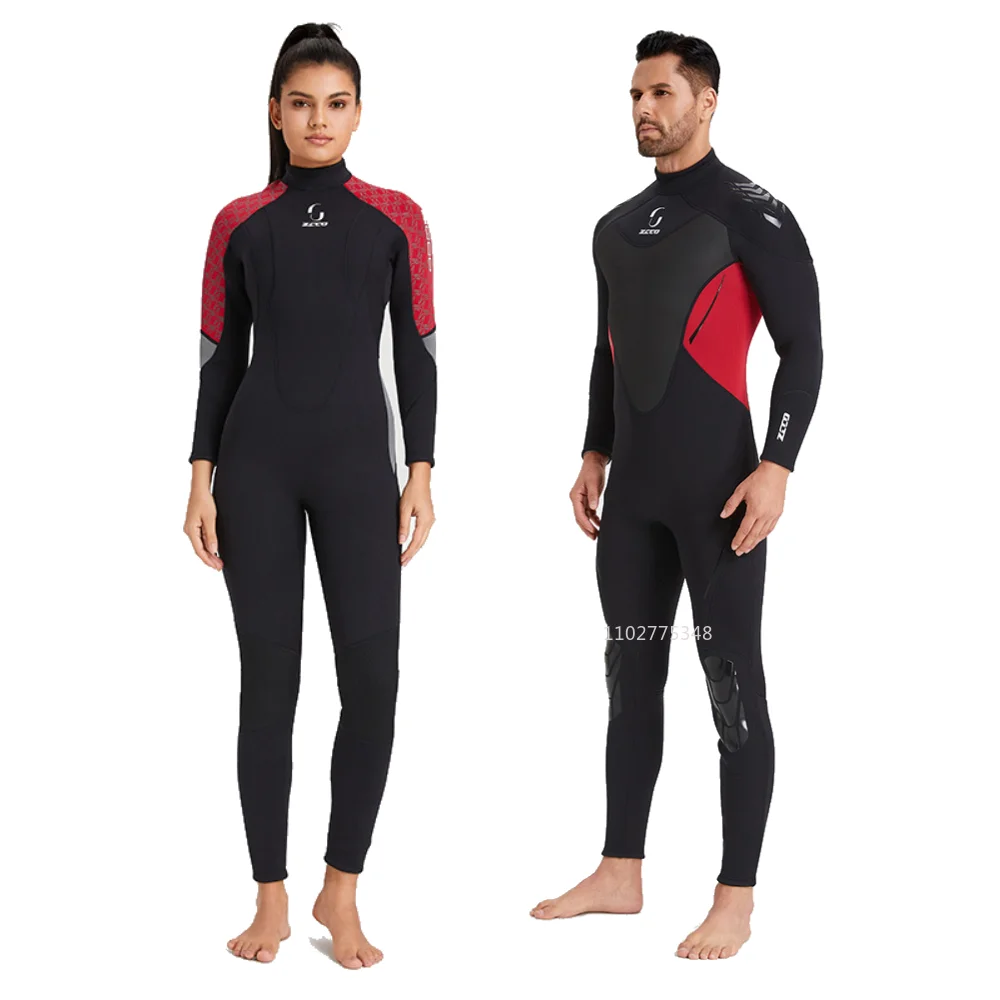 

Гидрокостюм из неопрена 3 мм для мужчин и женщин, премиум-класса, с длинными рукавами, для подводной охоты, снорклинга, серфинга, каноэ и водных видов спорта