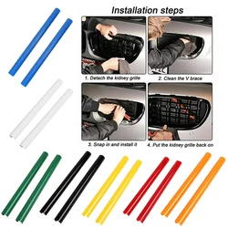 2Pcs Car Front Grille Nose V Brace Grill Trim Strips Cover Air Inlet Bar Strip for BMW 1 2 3 4 Series F20 F21 F22 F23 F24 F30