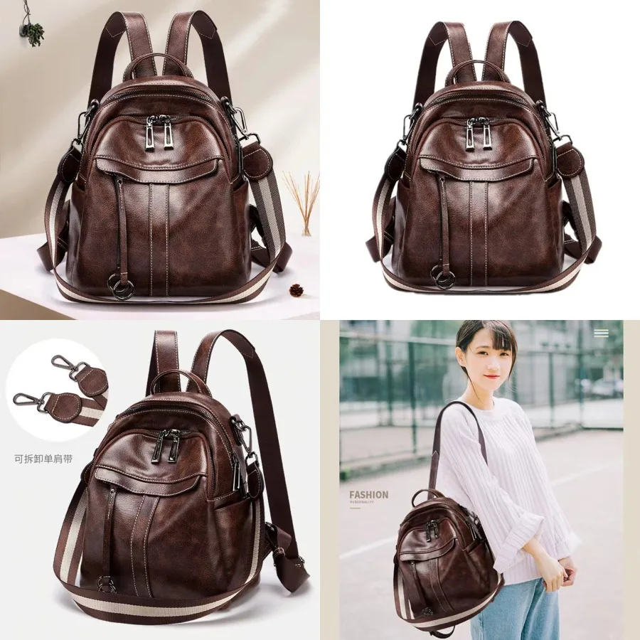 

【New style】- new women's backpack European and American style backpack for commuting to work Baoma fashion light luxury top lay