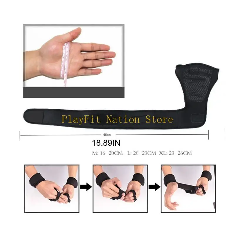 242F قفازات اللياقة البدنية لحماية راحة اليد مع دعم لف المعصم للتمرين من أجل Cro #6