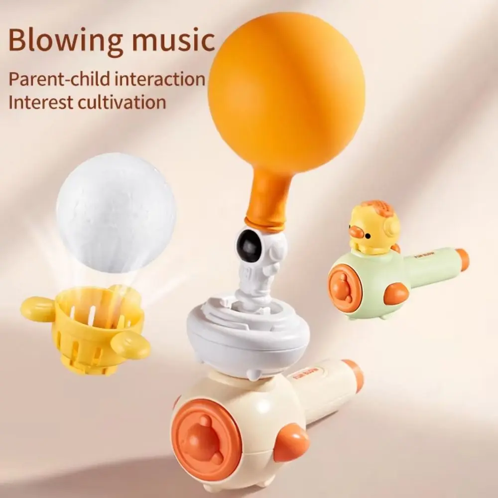 Cartoon Breathing Exerciser Toys 3-in-1 Floating Blow Pipe Balls Ball Blowing Toys Funny with Whistle Toy Educational Toys