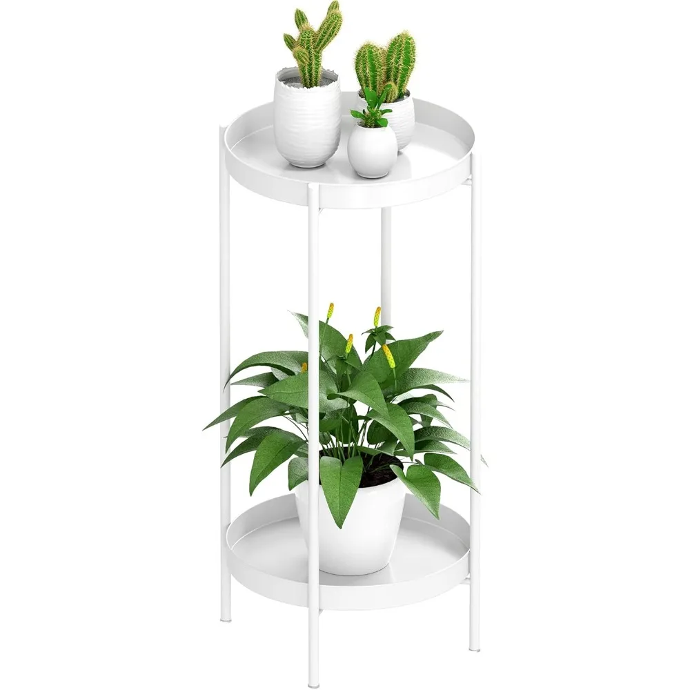 

Plant Stand Indoor Outdoor - Metal Flower Pot Holder Table Tall Potted Rack Organizer Rustproof Plant Display Shelf For Home Ga