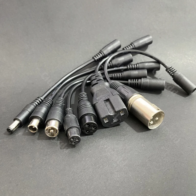 DC-Adapter-Konverterstecker 5,5mm*2,1mm Buchse auf XLR 3-polig 5,5*2,5mm 8,0*1,6mm RCA M12 M16 C13 Stecker Geeignet für Roller – Detail 7