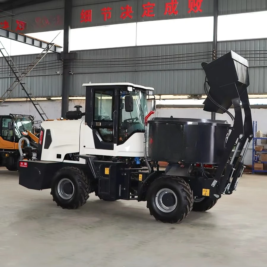 New Mini Self-Loading Concrete Mixer Truck 2-5 Cubic Meters Capacity Featuring Pump Engine Gearbox From Manufacturing Plant