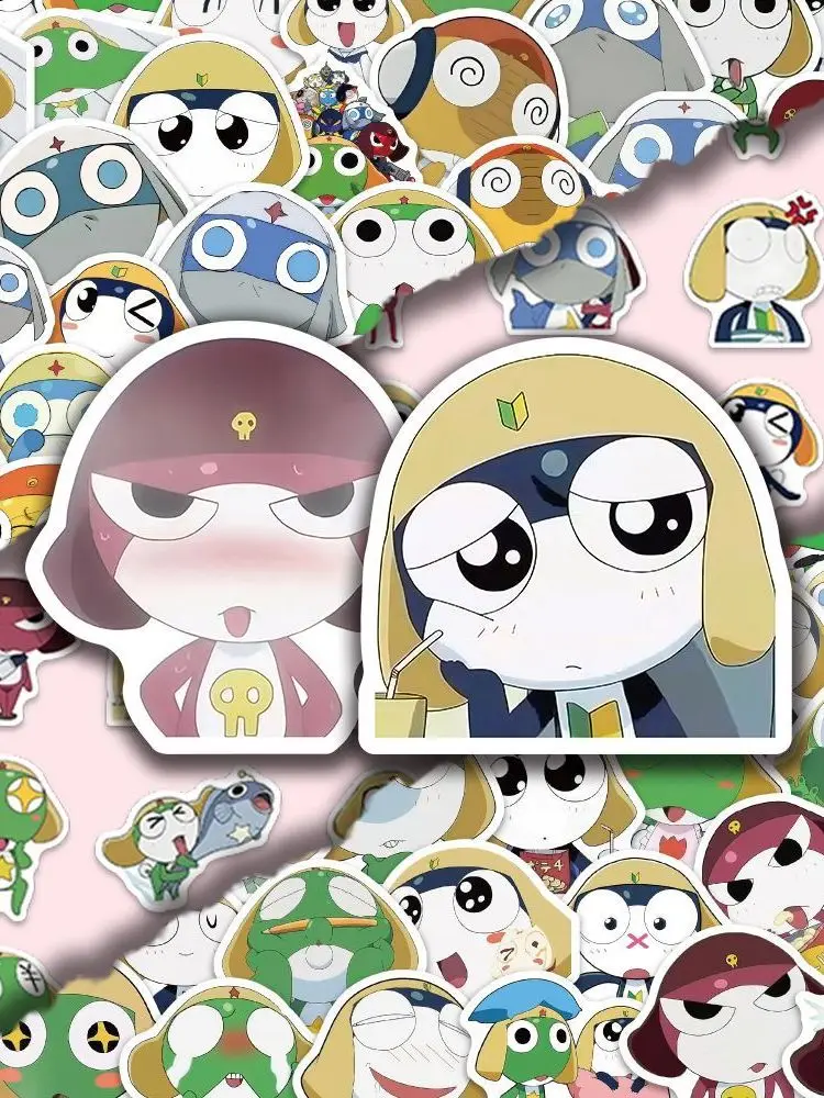 Keroro Anime Stickers 240 Pieces Mobile Phone Case Cute Notebook DIY Decals Cartoon Animation Secondary Business Supplies
