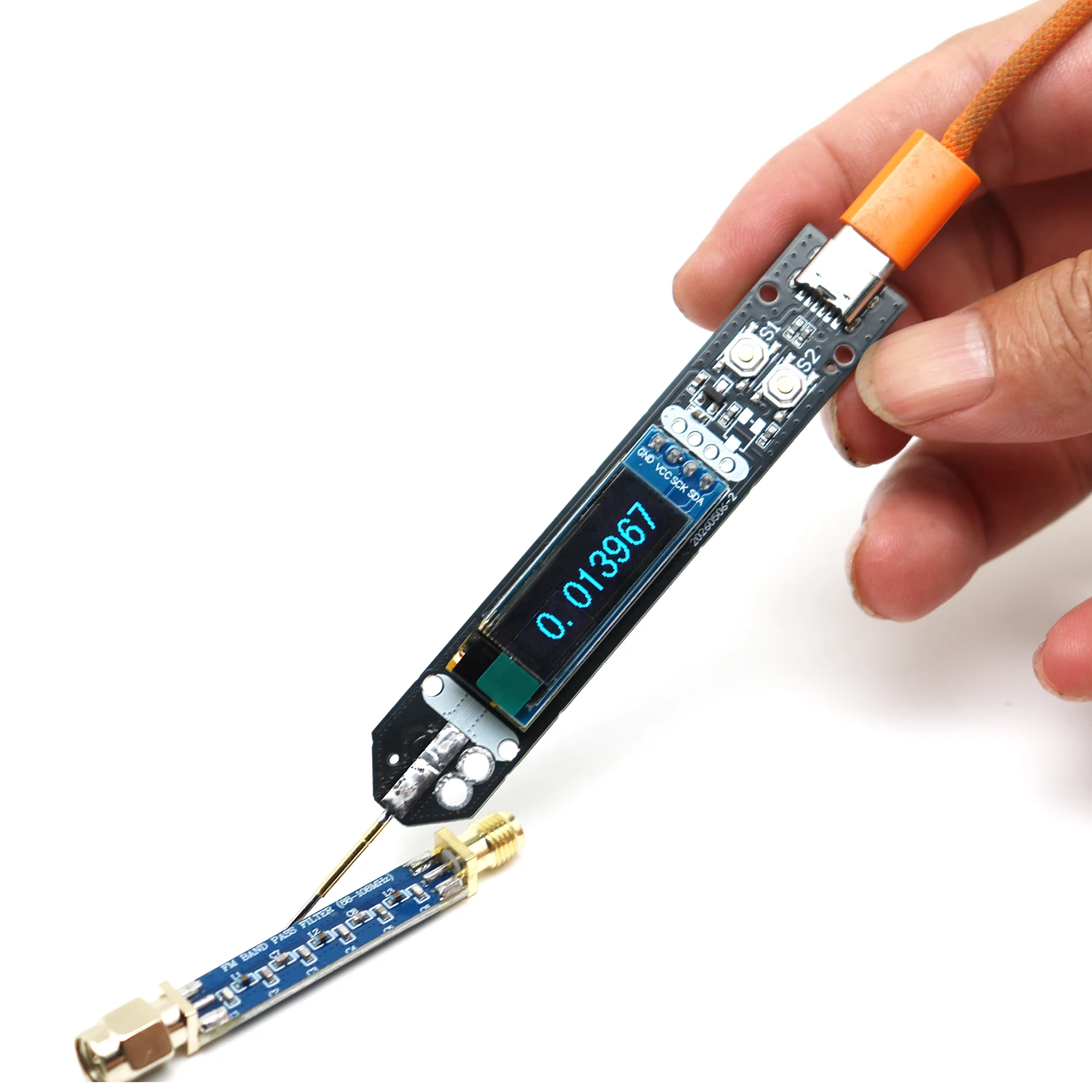 200MHz Sondenfrequenzmesser Stiftfrequenzzähler Messgerät VHF UHF Walkie-Talkie FM AM SW Radio Reparatur RF Signal Frequenztester – Detail 1