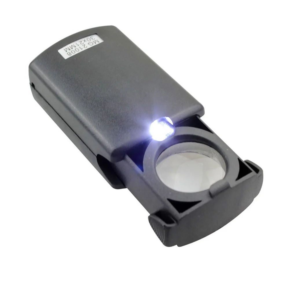 

2pcs Led Jewelry Magnifier Handheld Magnifying Glass With Built-In Light For Identification Electronic Repair Gardening