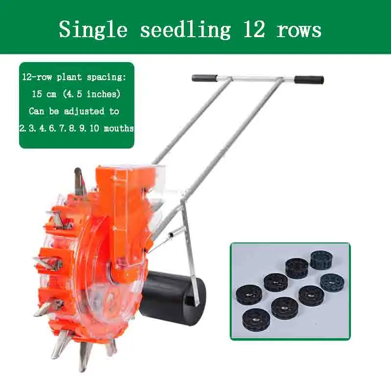 Hand-push Type Seeder with Gearbox High-Accuracy 5 Holes Seeder for Agricultural Industry Different Line Spacing