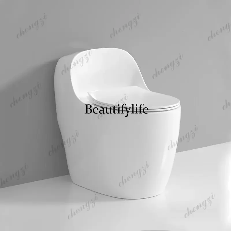 A74New small apartment, small size household short toilet, direct flush siphon high-impact toilet