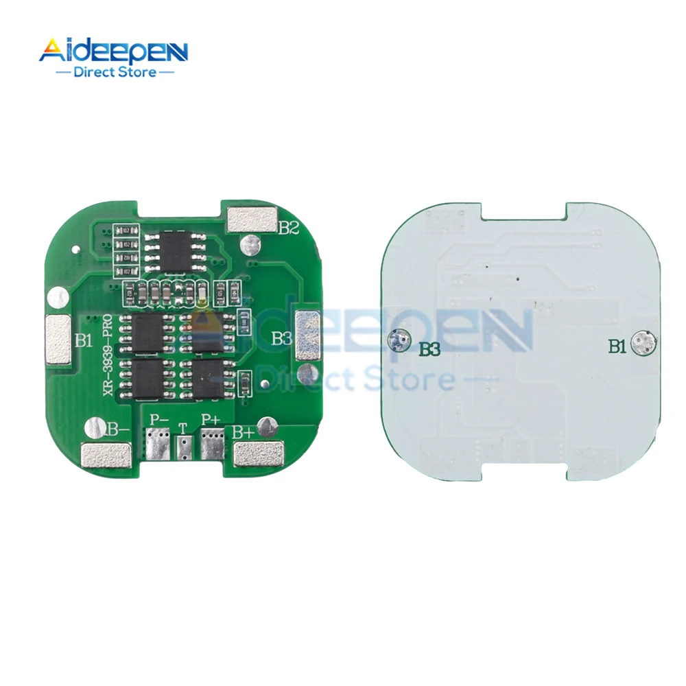 4S BMS 8A 14.8V 18650 Papan Pengisi Daya Baterai Lithium Li-ion Persegi PCB Perlindungan Sirkuit Pendek untuk Motor Bor/Power Bank 10K NTC