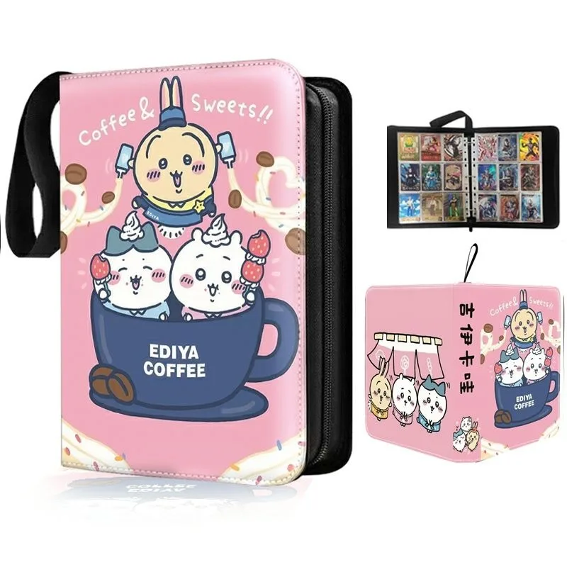 Chiikawa Album Hachiware Cartoon Nine Palace Grid Leather Zipper Loose Leaf Star Chasing Card Memory Instant Photo Paper Collect