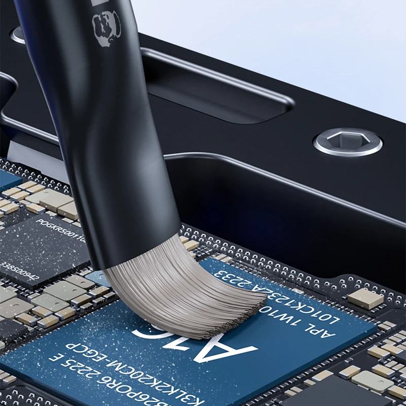 MECHANIK Szczotka do czyszczenia stali/futra do smartfona Tablet PC Płyta główna Usuwanie kleju z chipów Czysty kurz Narzędzia do naprawy telefonu — zdjęcie 7