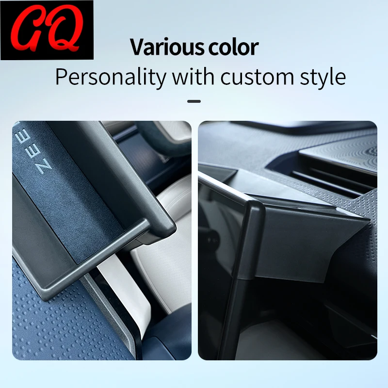 Per Zeekr X 2023 ETC Scatola di immagazzinaggio Dietro lo schermo di controllo centrale Schermo di navigazione Stoccaggio Alcantara Accessori interni per auto