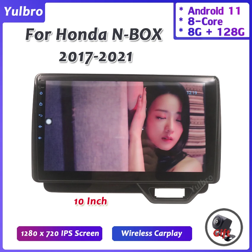 For Honda N-BOX 2017 2018 2019 2020 2021 Android Auto Carplay Radio Car Multimedia Player DVD Head Unit Stereo Navigation 10Inch