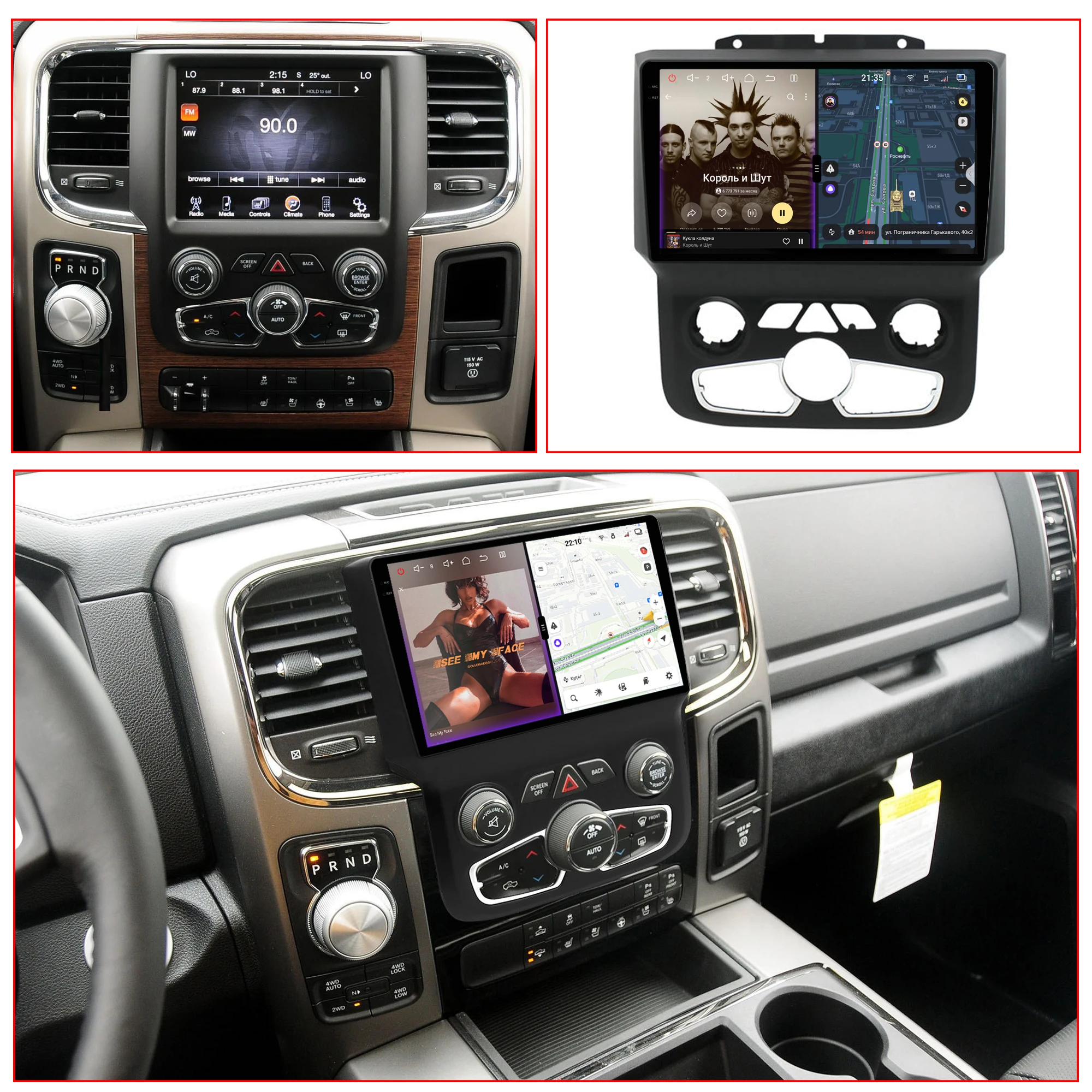 Redpower Android 850 Pro Max Multimedia Player with Crystal Sound, CarPlay Bluetooth Car Radio for Dodge RAM 2018 - 2021