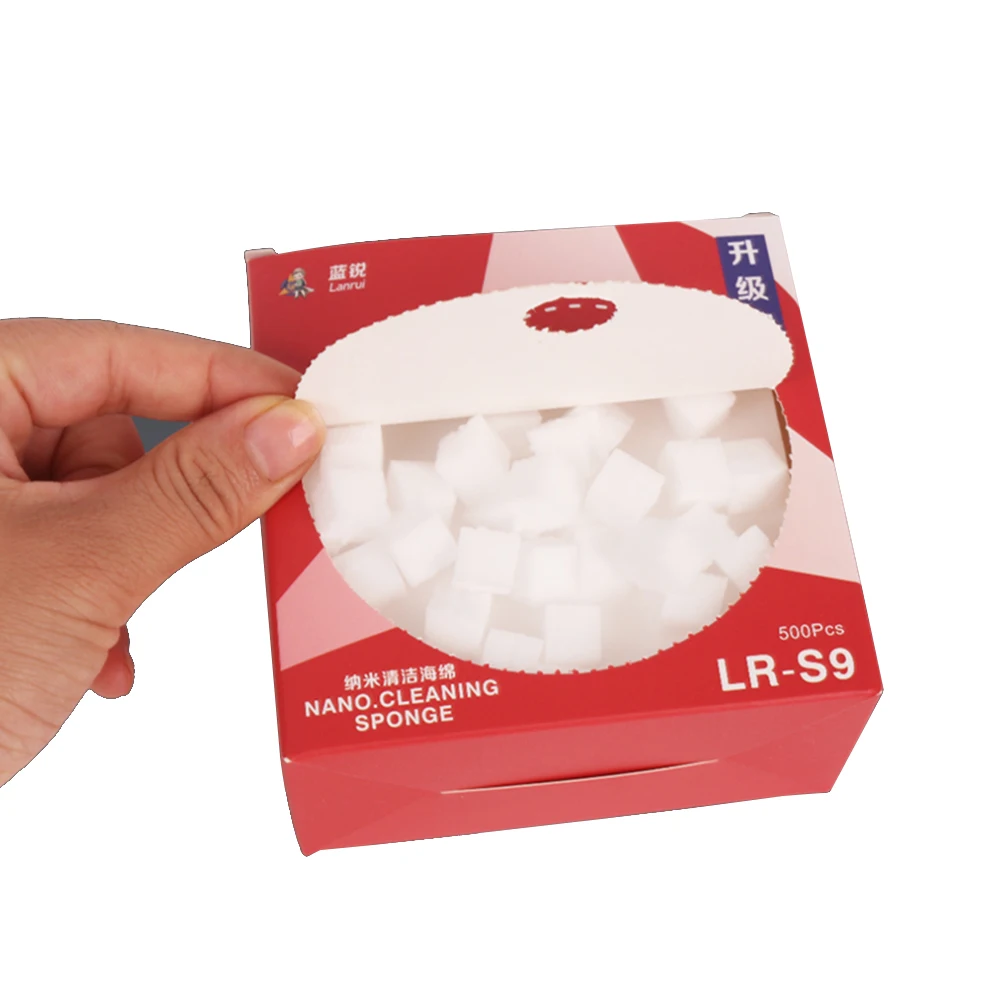 Lanrui LR-S9 500PCS Nano Cleaning Sponge for Mobile Phone Repair Screen Camera PCB Welding Dust Removal Cleaning Sponge Tool