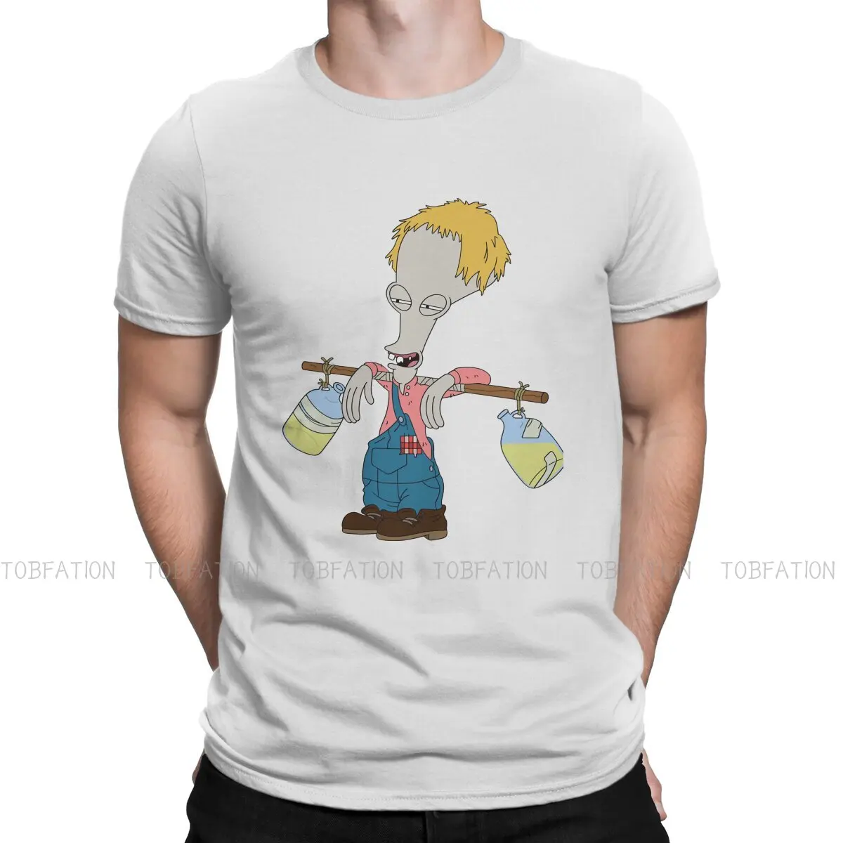 The Americans Roger Alien Cartoon Hillbilly Roger Tshirt Graphic T Shirt Vintage Hot Sale Cotton Ofertas Men's Tees