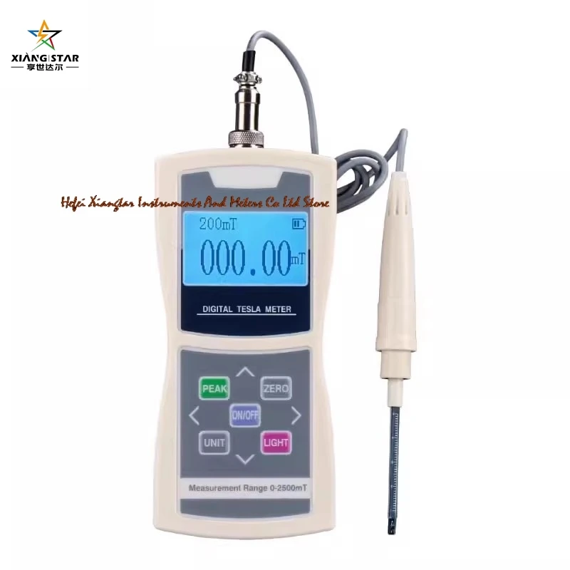 XSDR-201 الرقمية غاوس متر تسلا متر 0-2400T عالية الدقة قوة ضعف المجال المغناطيسي كاشف المغناطيس الدائم