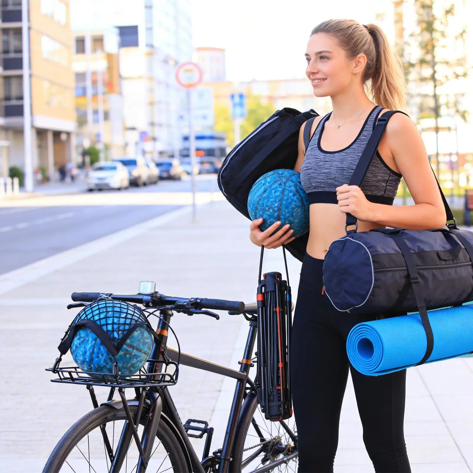 

Bike Front Rack Stable Bracket Cargo Carrier Luggage Touring Carrier Racks For Biking Cycling Touring Delivery Travel Suitcase