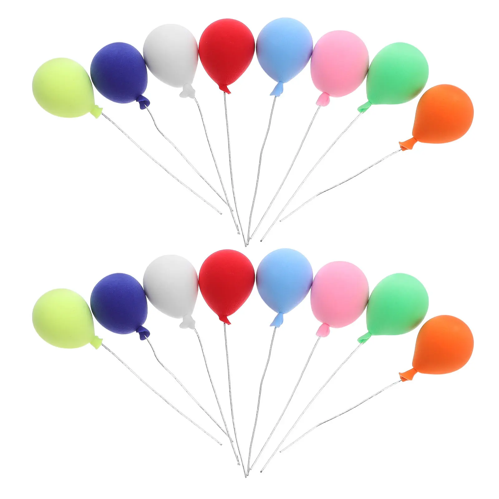 

16Pcs Miniature Balloons Dollhouse Decorations Colorful Mini Balloons Cake Picks Cupcake Topper Party Decorations Birthday
