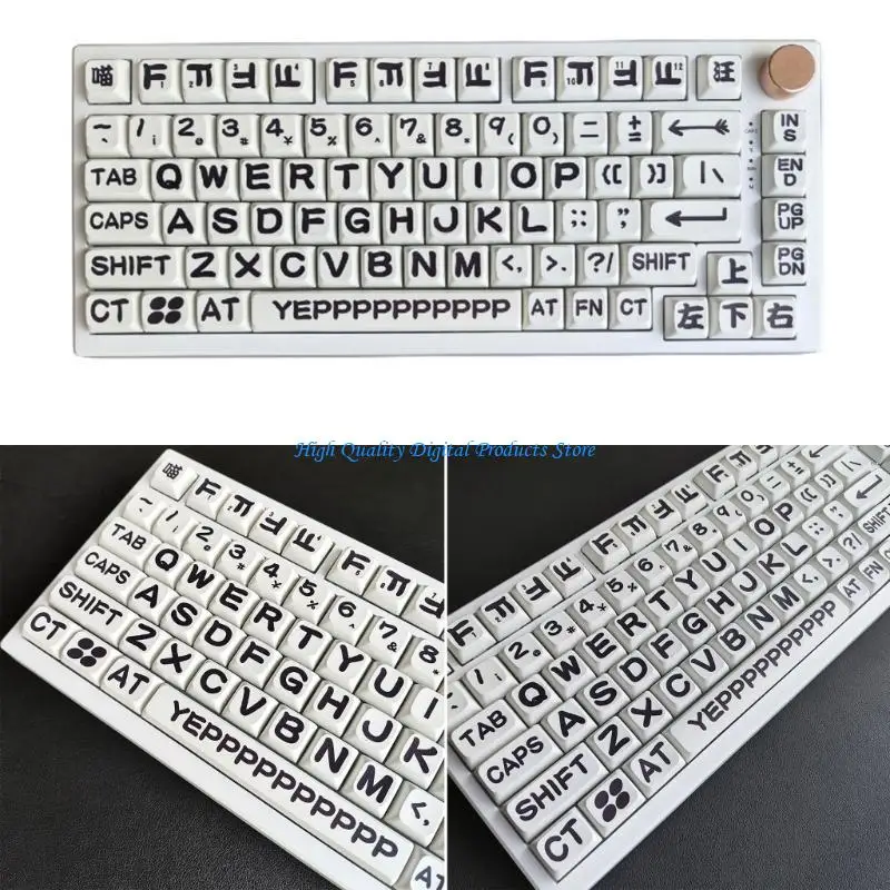 U2JE KeyCaps XDA Cartoon Animal Party PBT Dyesublemation 125 Teclas teclas Adecuado para teclados mecánicos CrossCore