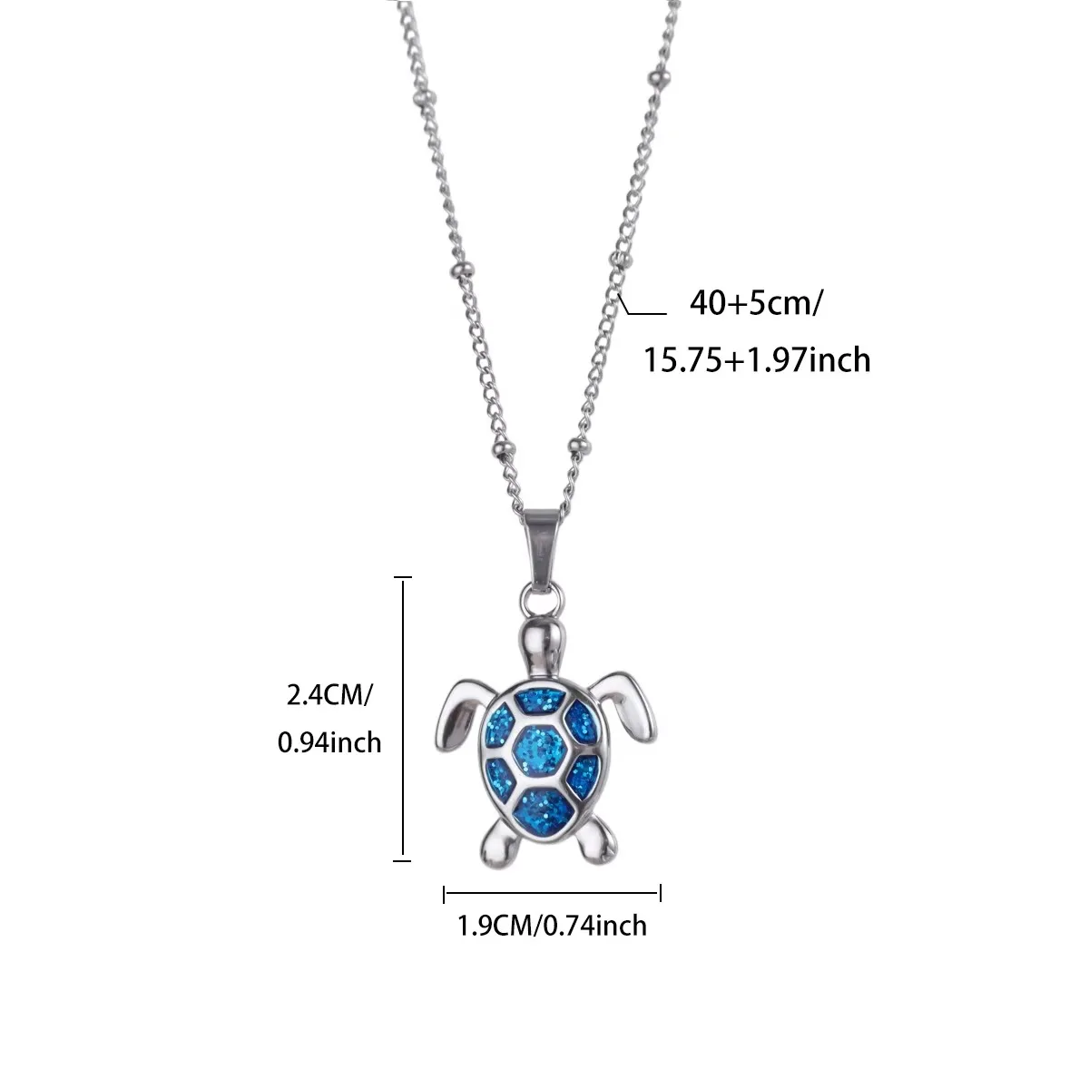 Farbige Schildkröte Anhänger Halskette für Frauen Sommer Strand Weibliche Charme Halskette Perlen Kette Nette Edelstahl Schmuck kragen