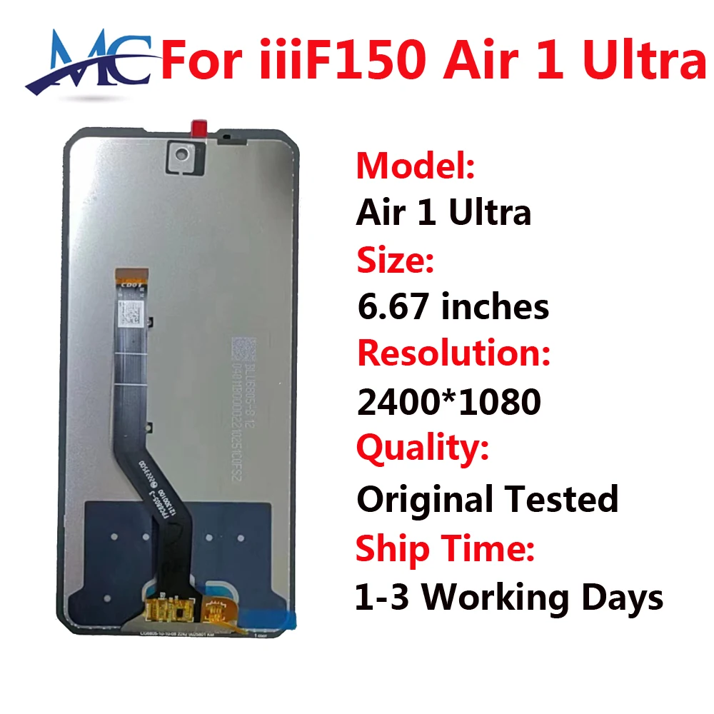 For IIIF150 Air 1 Ultra LCD Display Front Touch Digitizer Replacement Screen For IIIF150 Air1 Ultra+ Ultra Plus LCD + Glue