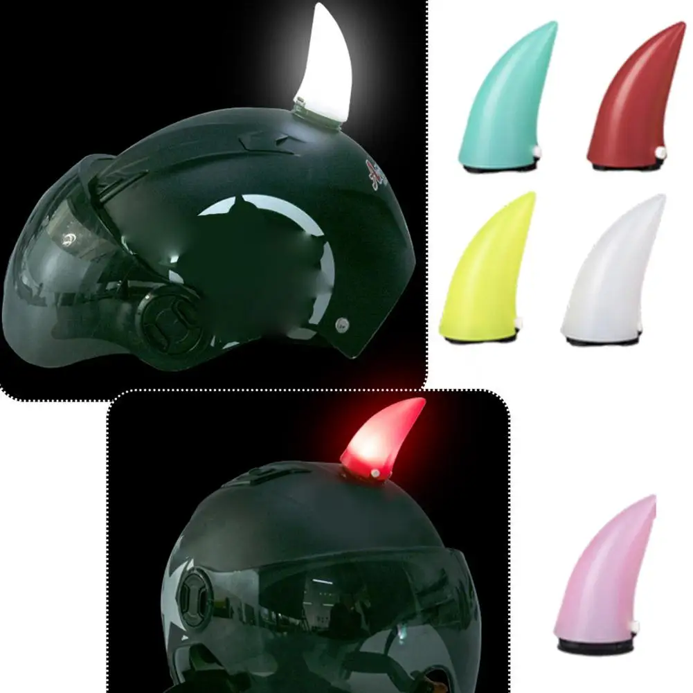 Universal Motorcycle Helmet Glow Devil Horn Outdoor Sport Devil's Horns Corner Helmet Decoration Black Green Pink White Blue 1pc